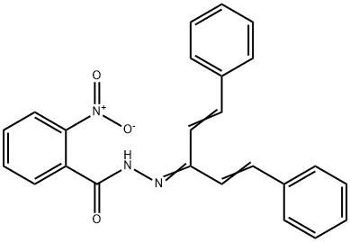 2-nitro-N'-[3-phenyl-1-(2-phenylvinyl)-2-propen-1-ylidene]benzohydrazide Struktur