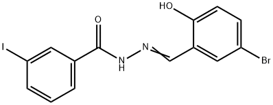 N'-(5-bromo-2-hydroxybenzylidene)-3-iodobenzohydrazide Struktur