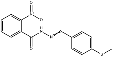 N'-[4-(methylsulfanyl)benzylidene]-2-nitrobenzohydrazide Structure