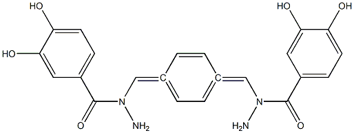 N',N''-[1,4-phenylenedi(methylylidene)]bis(3,4-dihydroxybenzohydrazide),304481-46-7,结构式