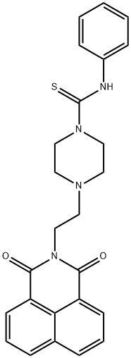 4-(2-(1,3-dioxo-1H-benzo[de]isoquinolin-2(3H)-yl)ethyl)-N-phenylpiperazine-1-carbothioamide,304645-31-6,结构式