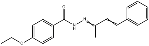 4-ethoxy-N'-(1-methyl-3-phenyl-2-propen-1-ylidene)benzohydrazide Structure