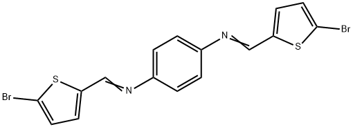 N,N'-bis[(5-bromo-2-thienyl)methylene]-1,4-benzenediamine Struktur