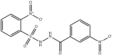 3-nitro-N'-[(2-nitrophenyl)sulfonyl]benzohydrazide 结构式