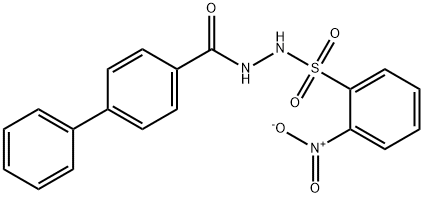 N'-[(2-nitrophenyl)sulfonyl]-4-biphenylcarbohydrazide Struktur