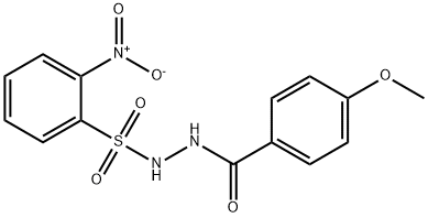 4-methoxy-N'-[(2-nitrophenyl)sulfonyl]benzohydrazide Structure