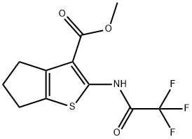methyl 2-(2,2,2-trifluoroacetamido)-5,6-dihydro-4H-cyclopenta[b]thiophene-3-carboxylate Struktur
