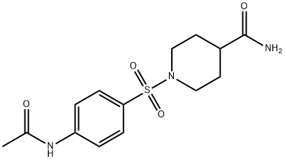 1-((4-acetamidophenyl)sulfonyl)piperidine-4-carboxamide Struktur