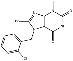 8-bromo-7-(2-chlorobenzyl)-3-methyl-3,7-dihydro-1H-purine-2,6-dione Structure