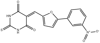 5-((5-(3-nitrophenyl)furan-2-yl)methylene)-2-thioxodihydropyrimidine-4,6(1H,5H)-dione Structure