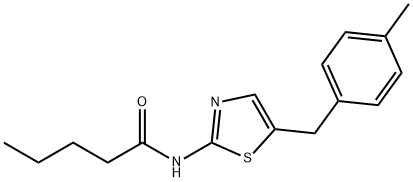 N-(5-(4-methylbenzyl)thiazol-2-yl)pentanamide Structure