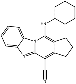 11-(cyclohexylamino)-2,3-dihydro-1H-benzo[4,5]imidazo[1,2-a]cyclopenta[d]pyridine-4-carbonitrile Structure