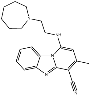 1-((2-(azepan-1-yl)ethyl)amino)-3-methylbenzo[4,5]imidazo[1,2-a]pyridine-4-carbonitrile,305334-03-6,结构式