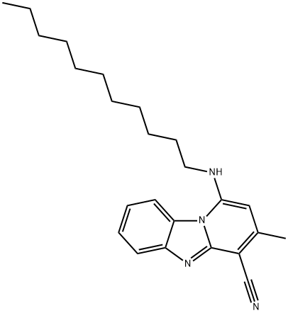 3-methyl-1-(undecylamino)benzo[4,5]imidazo[1,2-a]pyridine-4-carbonitrile Struktur