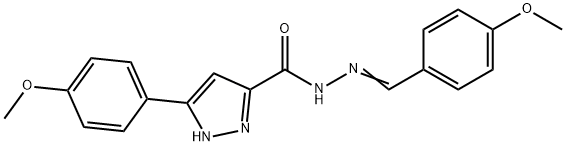 (E)-N-(4-methoxybenzylidene)-3-(4-methoxyphenyl)-1H-pyrazole-5-carbohydrazide Struktur