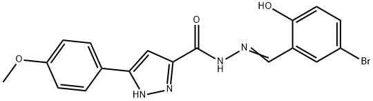 (E)-N-(5-bromo-2-hydroxybenzylidene)-3-(4-methoxyphenyl)-1H-pyrazole-5-carbohydrazide Struktur