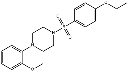 1-(4-ethoxyphenyl)sulfonyl-4-(2-methoxyphenyl)piperazine 结构式