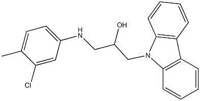 1-(9H-carbazol-9-yl)-3-((3-chloro-4-methylphenyl)amino)propan-2-ol Struktur