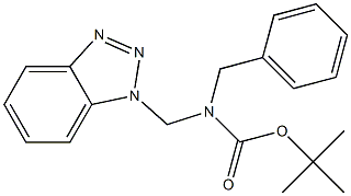 tert-Butyl N-(1H-1,2,3-benzotriazol-1-ylmethyl)-N-benzylcarbamate Structure