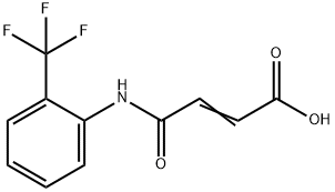 (E)-4-oxo-4-((2-(trifluoromethyl)phenyl)amino)but-2-enoic acid Struktur