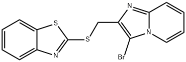 2-(((3-bromoimidazo[1,2-a]pyridin-2-yl)methyl)thio)benzo[d]thiazole Struktur