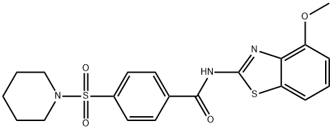 N-(4-methoxybenzo[d]thiazol-2-yl)-4-(piperidin-1-ylsulfonyl)benzamide Structure