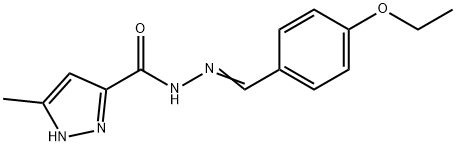 (E)-N-(4-ethoxybenzylidene)-3-methyl-1H-pyrazole-5-carbohydrazide Struktur