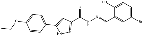 (E)-N-(5-bromo-2-hydroxybenzylidene)-3-(4-ethoxyphenyl)-1H-pyrazole-5-carbohydrazide Struktur