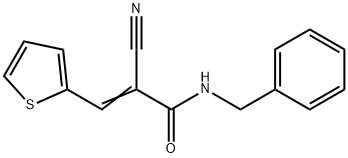 (2Z)-N-benzyl-2-cyano-3-(thiophen-2-yl)prop-2-enamide Struktur