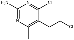 4-Chloro-5-(2-chloro-ethyl)-6-methyl-pyrimidin-2-ylamine Struktur