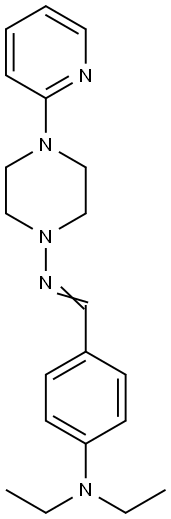 (E)-N,N-diethyl-4-(((4-(pyridin-2-yl)piperazin-1-yl)imino)methyl)aniline|