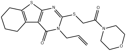 3-allyl-2-((2-morpholino-2-oxoethyl)thio)-5,6,7,8-tetrahydrobenzo[4,5]thieno[2,3-d]pyrimidin-4(3H)-one,307343-37-9,结构式