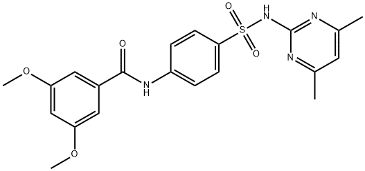 N-(4-(N-(4,6-dimethylpyrimidin-2-yl)sulfamoyl)phenyl)-3,5-dimethoxybenzamide,307509-39-3,结构式