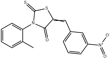 (Z)-5-(3-nitrobenzylidene)-2-thioxo-3-(o-tolyl)thiazolidin-4-one 结构式