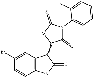 307525-42-4 (Z)-5-(5-bromo-2-oxoindolin-3-ylidene)-2-thioxo-3-(o-tolyl)thiazolidin-4-one