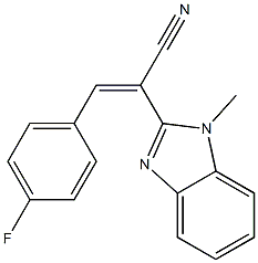 (E)-3-(4-fluorophenyl)-2-(1-methyl-1H-benzo[d]imidazol-2-yl)acrylonitrile Structure