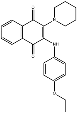 2-((4-ethoxyphenyl)amino)-3-(piperidin-1-yl)naphthalene-1,4-dione 结构式