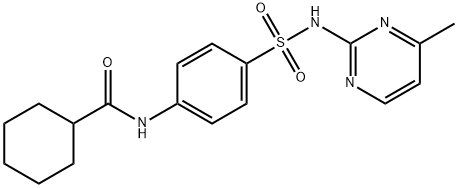 N-(4-(N-(4-methylpyrimidin-2-yl)sulfamoyl)phenyl)cyclohexanecarboxamide 结构式