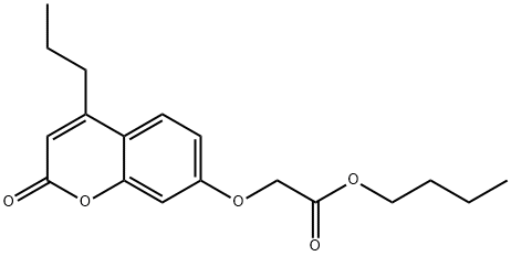 butyl 2-((2-oxo-4-propyl-2H-chromen-7-yl)oxy)acetate Struktur