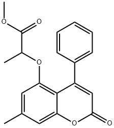 methyl 2-((7-methyl-2-oxo-4-phenyl-2H-chromen-5-yl)oxy)propanoate 结构式