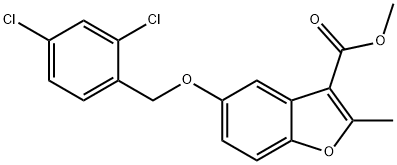 methyl 5-((2,4-dichlorobenzyl)oxy)-2-methylbenzofuran-3-carboxylate 结构式