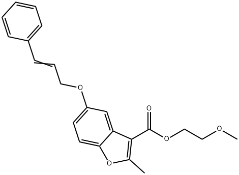 2-methoxyethyl 5-(cinnamyloxy)-2-methylbenzofuran-3-carboxylate|