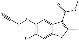 methyl 6-bromo-5-(cyanomethoxy)-2-methylbenzofuran-3-carboxylate 结构式