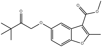 methyl 5-(3,3-dimethyl-2-oxobutoxy)-2-methylbenzofuran-3-carboxylate,308298-04-6,结构式