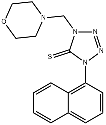 1-(4-morpholinylmethyl)-4-(1-naphthyl)-1,4-dihydro-5H-tetraazole-5-thione Structure