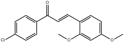 (2E)-1-(4-chlorophenyl)-3-(2,4-dimethoxyphenyl)prop-2-en-1-one 结构式