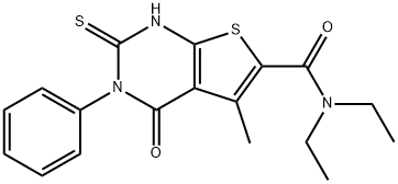 309733-15-1 2-Mercapto-5-methyl-4-oxo-3-phenyl-3,4-dihydro-thieno[2,3-d]pyrimidine-6-carboxylic acid diethylamide