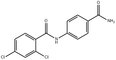 N-[4-(aminocarbonyl)phenyl]-2,4-dichlorobenzamide Structure