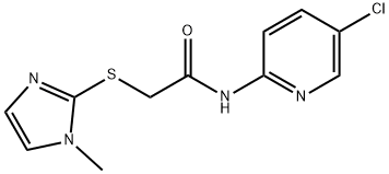 N-(5-chloropyridin-2-yl)-2-(1-methylimidazol-2-yl)sulfanylacetamide Structure