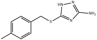 3-[(4-methylphenyl)methylsulfanyl]-1H-1,2,4-triazol-5-amine Struktur